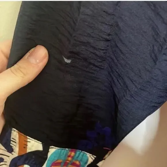 Multiples collared wood button down long sleeve, blouse, paisley print top - Picture 11 of 11